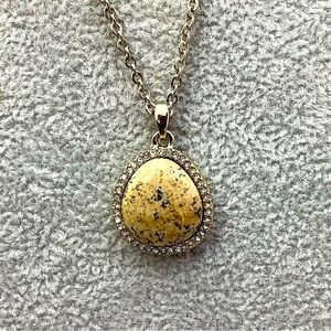 White House  Black Market Stone and Rhinestone pendant NWT